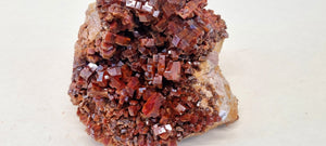 Vanadinite on a Limestone Matrix (Large Cabinet Size)