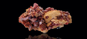 Vanadinite on Limestone (Cabinet Size)