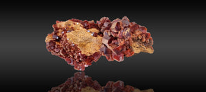 Vanadinite on Limestone (Cabinet Size)