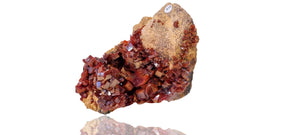 Vanadinite crystal cluster on Limestone (Large Cabinet Size)