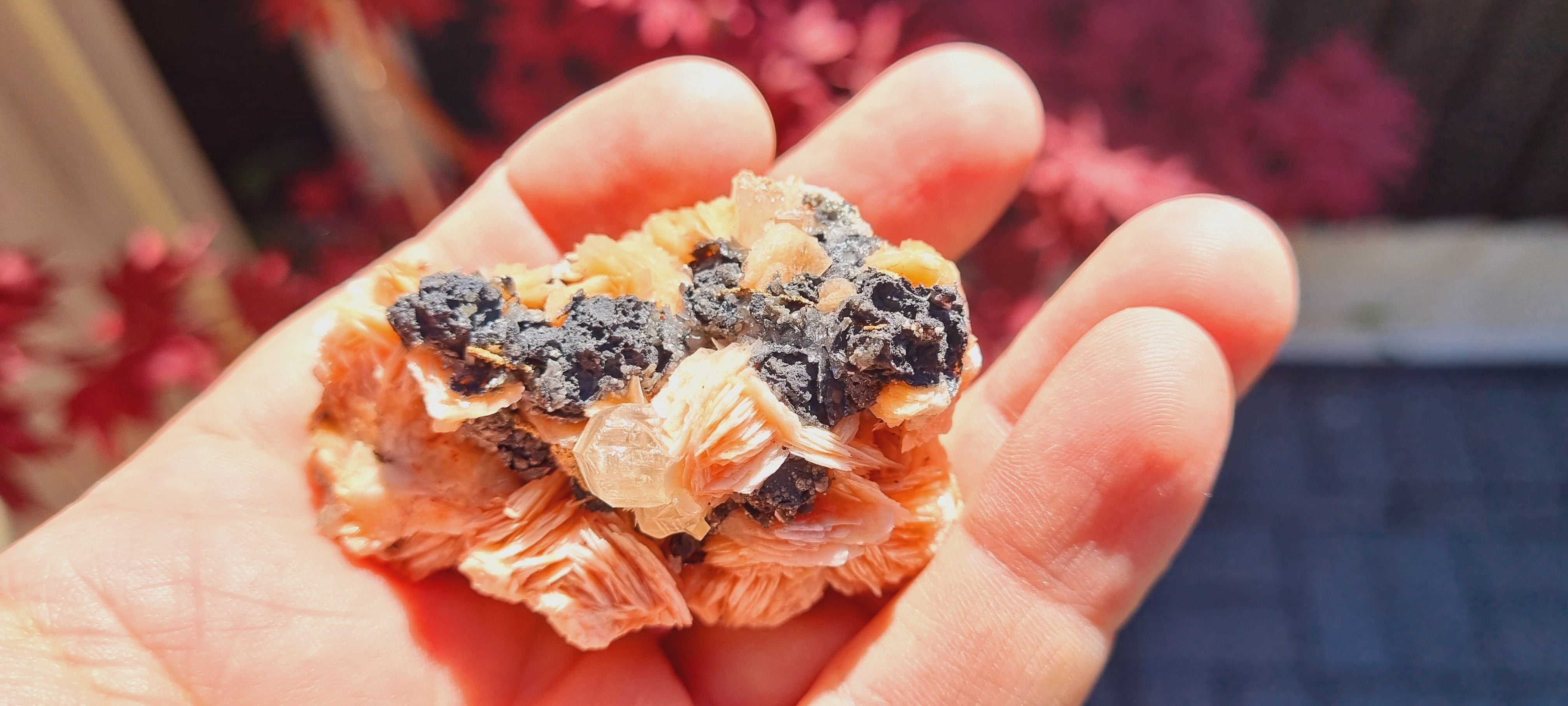 Cerussite & Galena on Baryte on a (Small cabinet size)