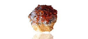 Vanadinite on Baryte with Quartz Druzy ( Small Cabinet Size)