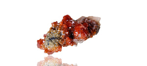 Vanadinite on Baryte with Quartz Druzy (Small Cabinet Size)