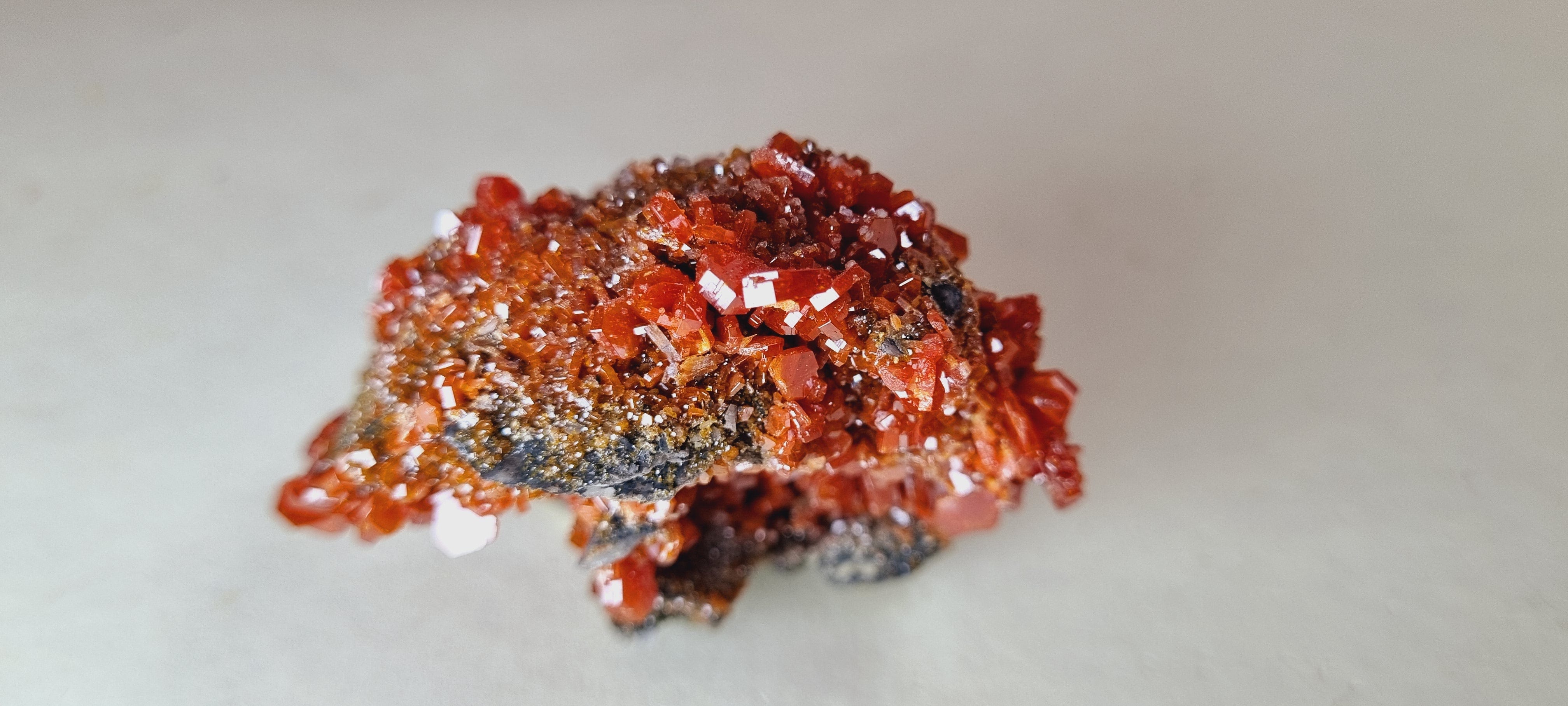 Vanadinite on Baryte  (Small Cabinet Size)