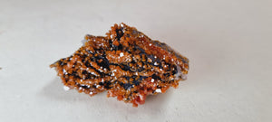 Vanadinite on Baryte with Goethite (Small Cabinet Size)