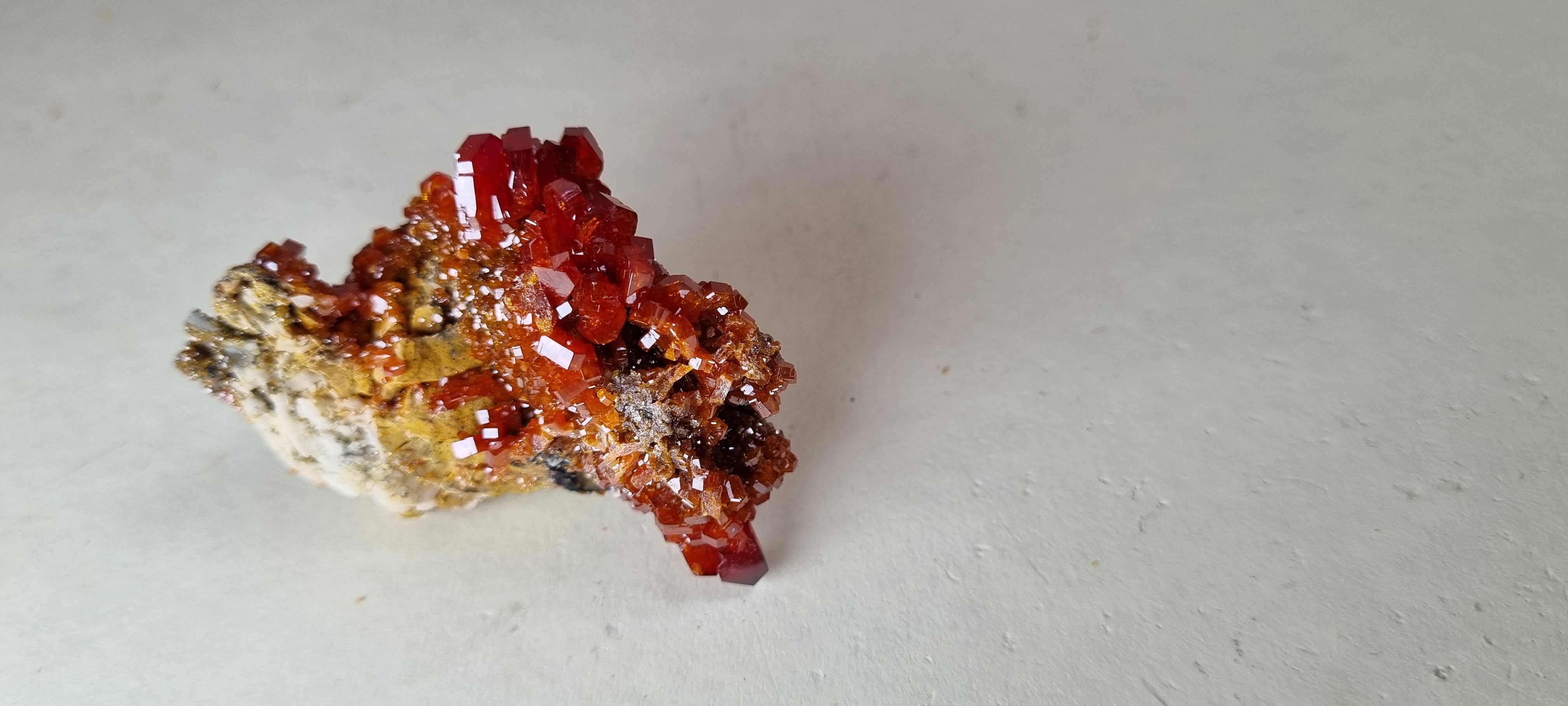 Vanadinite on Baryte (Small Cabinet Size)