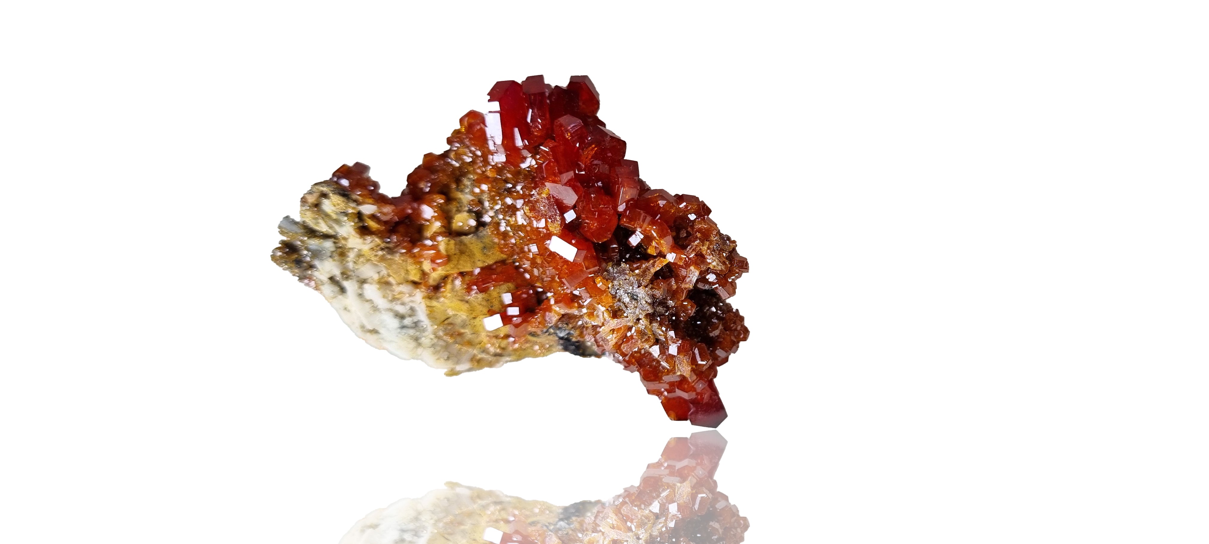 Vanadinite on Baryte (Small Cabinet Size)