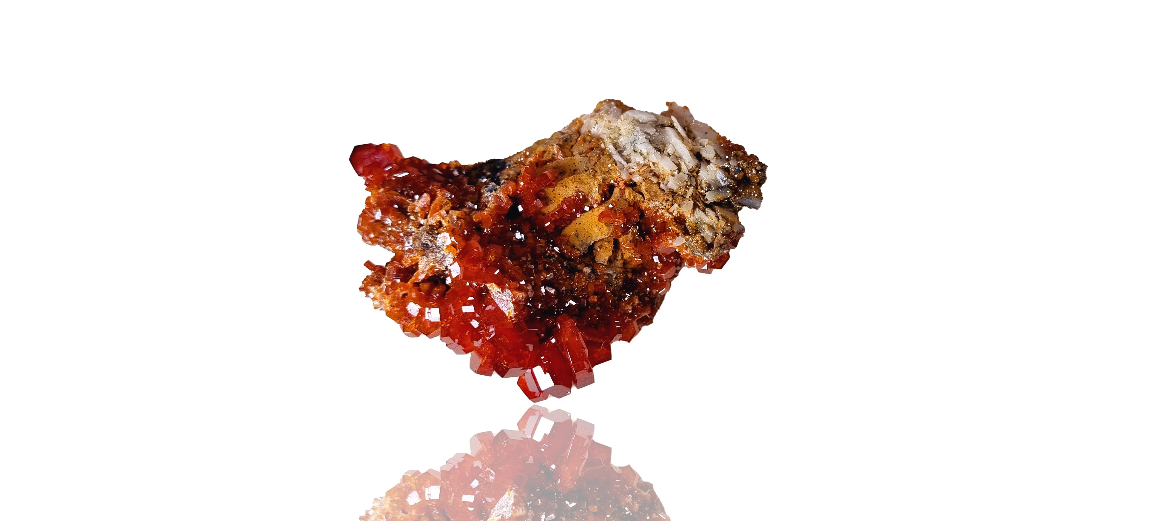 Vanadinite on Baryte (Small Cabinet Size)