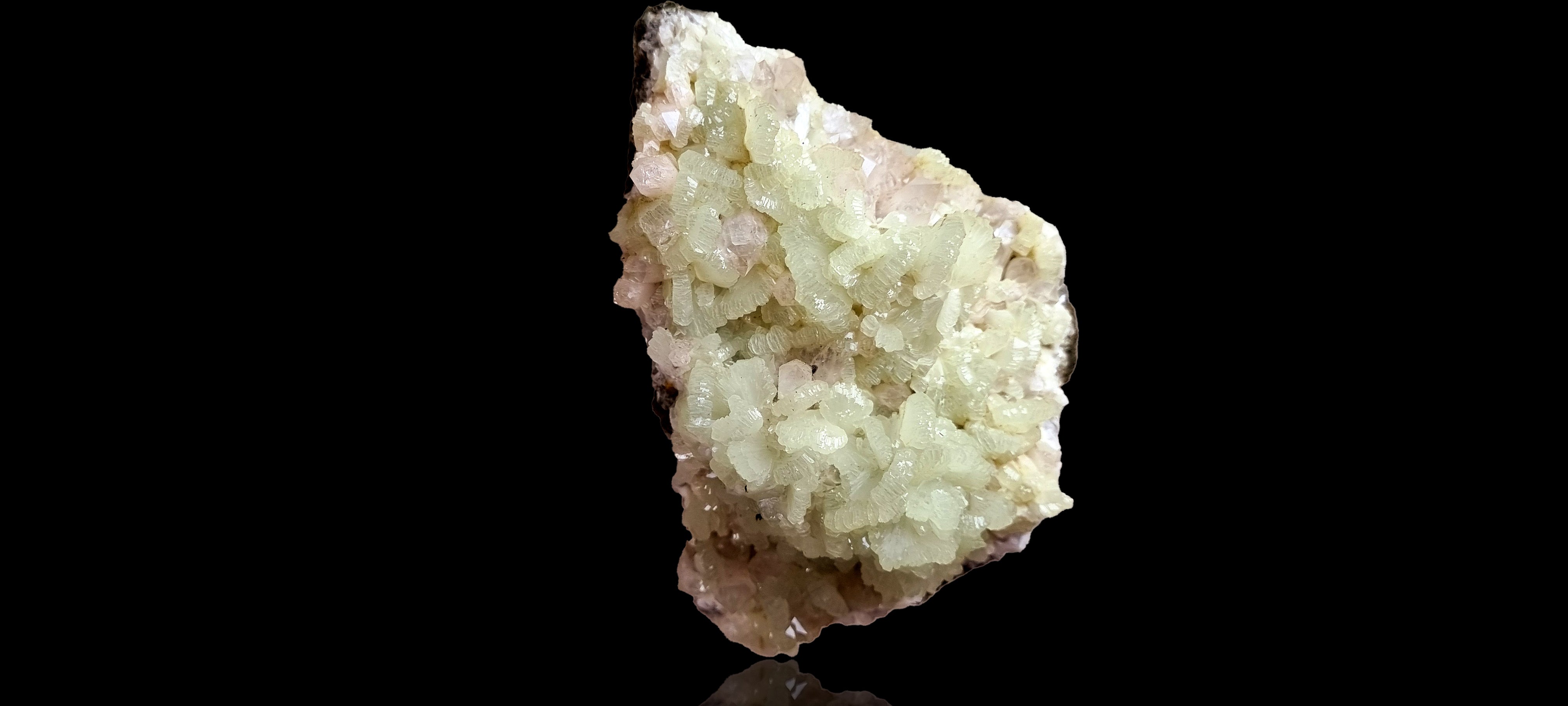 Prehnite on quartz (Cabinet Size)