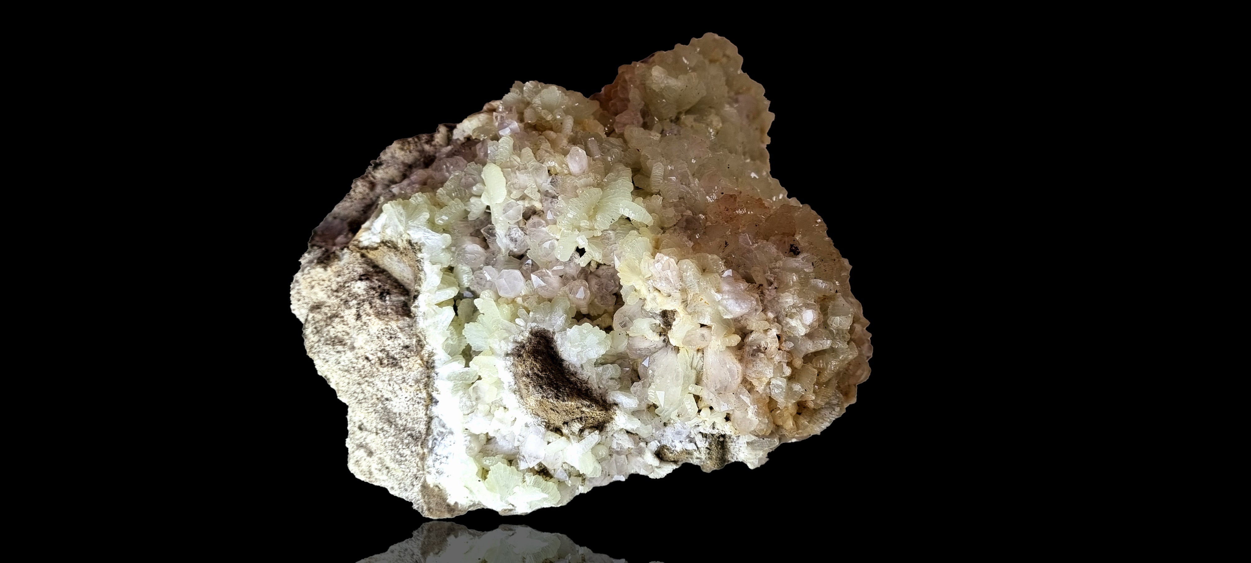 Prehnite on quartz (Large Cabinet Size)