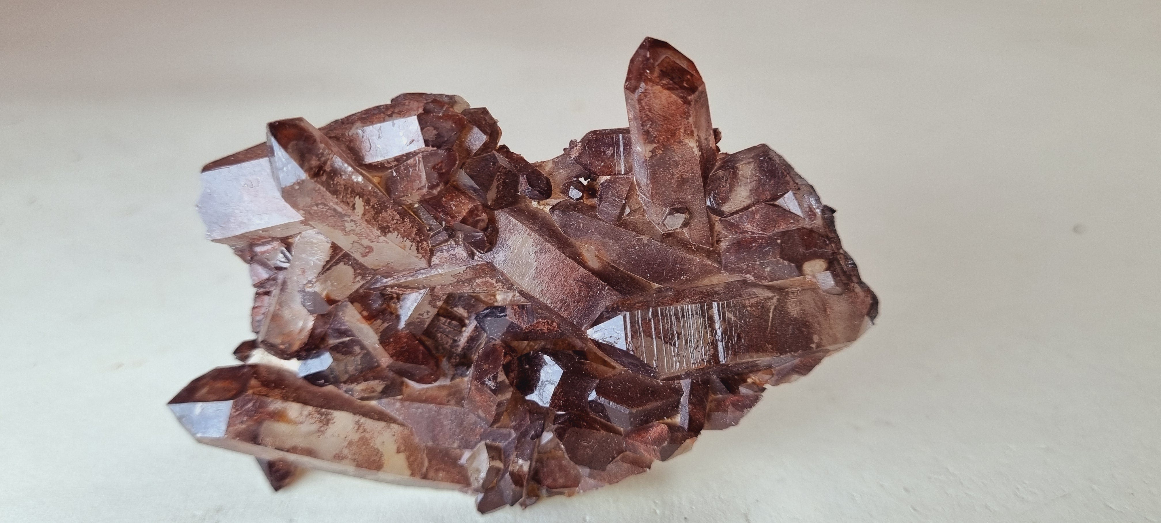 Red Quartz var. Ferruginous Quartz Crystal Cluster ( Cabinet Size)