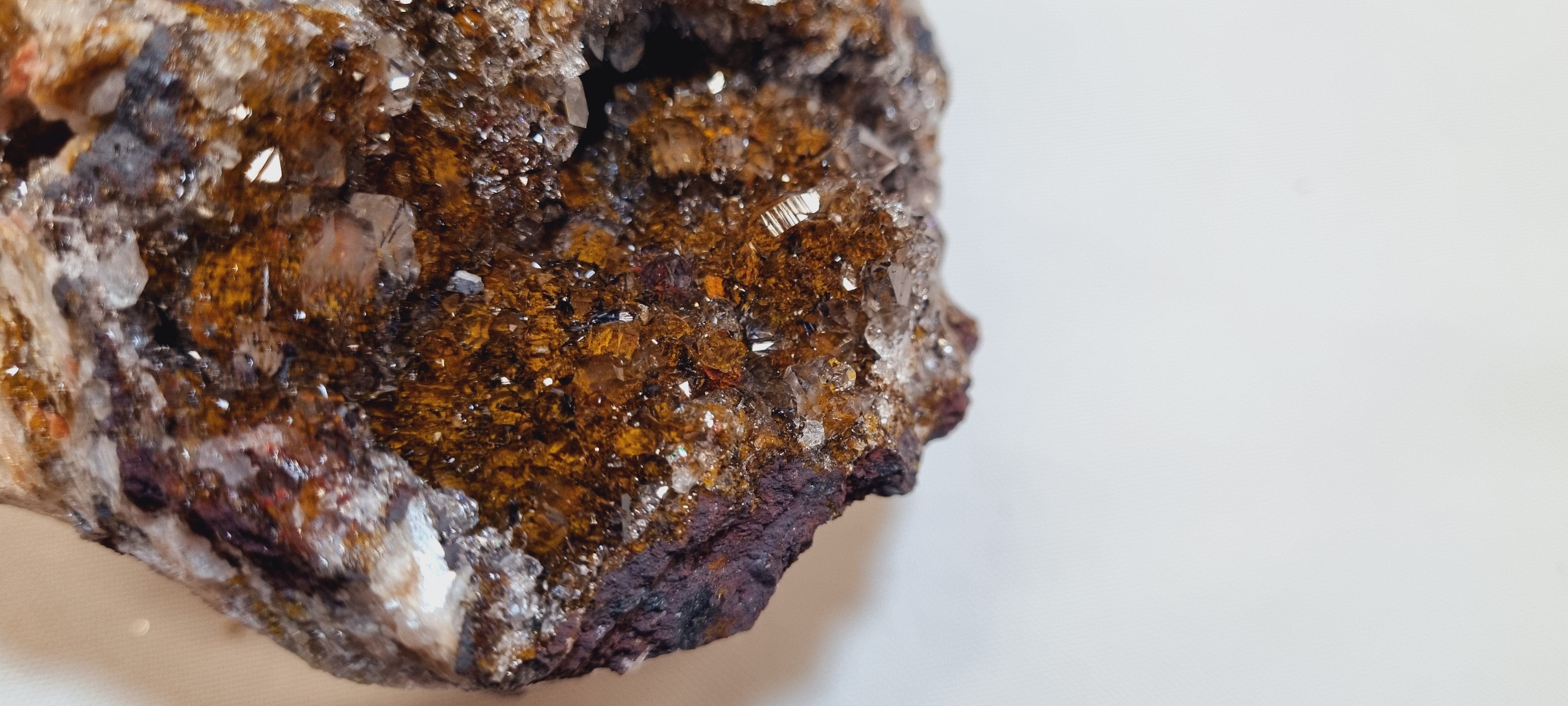 Manganese & Limonite Quartz on a Goethite and Baryte matrix (cabinet size)