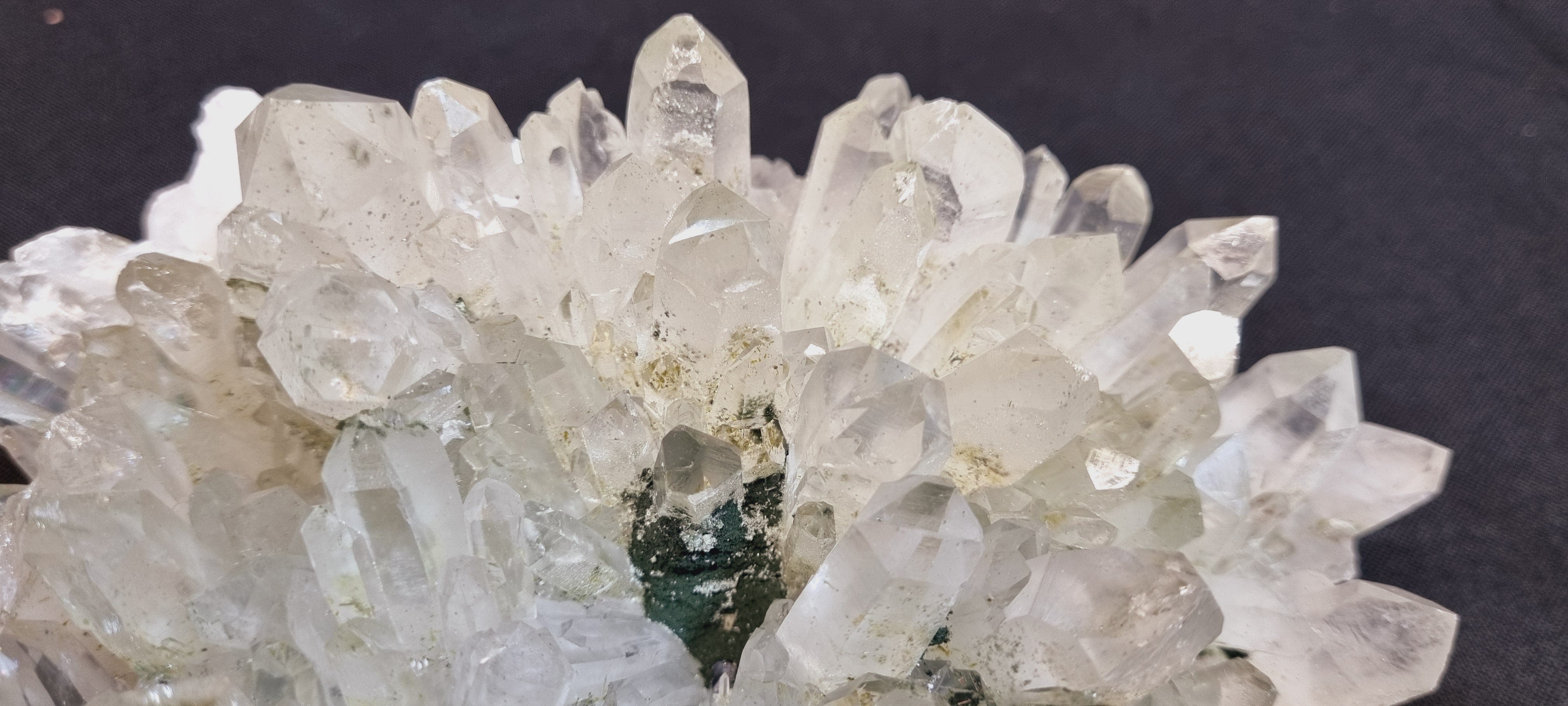 Clear Chlorite Quartz with Pyrite ( large cabinet size)