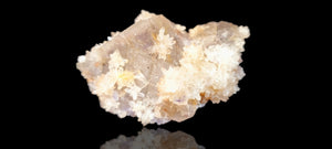 Blue Fluorite with quartz, starbursts (small cabinet size)