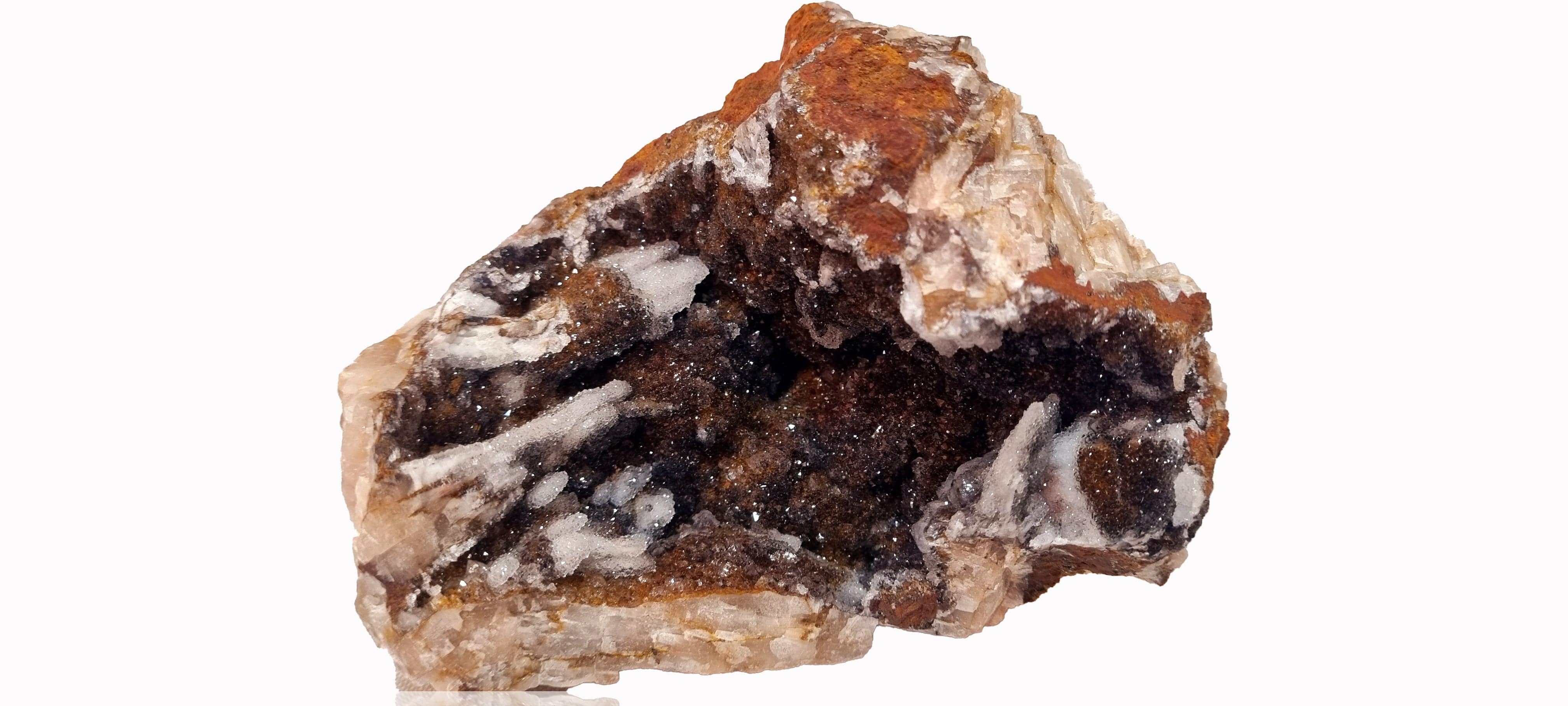 Manganese & Limonite Quartz on a Baryte & goethite matrix (cabinet size)