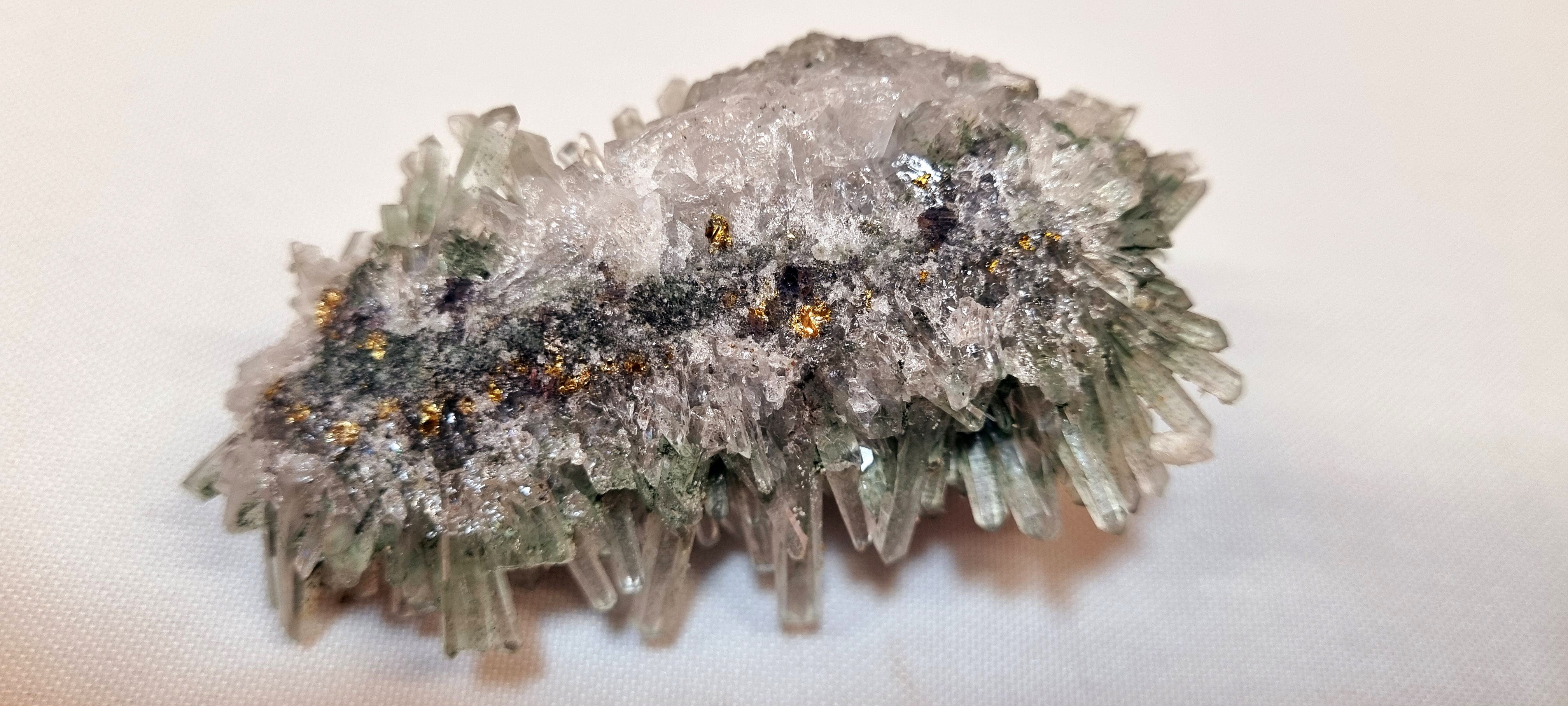 Chlorite Quartz with minor Chalcopyrite (small cabinet size)