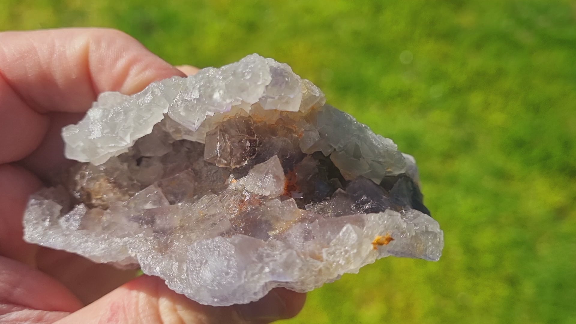 Blue / green Fluorite natural vug ( cabinet size)