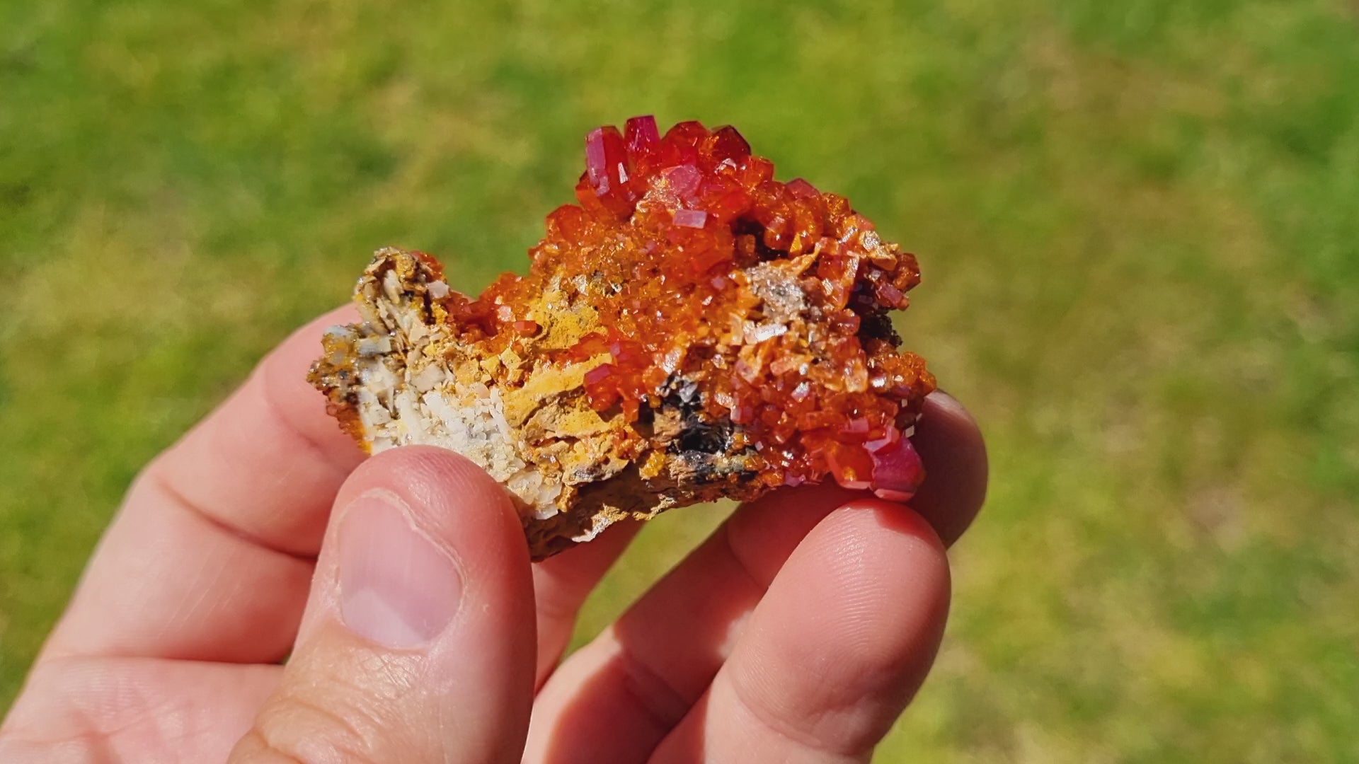 Vanadinite on Baryte (Small Cabinet Size)