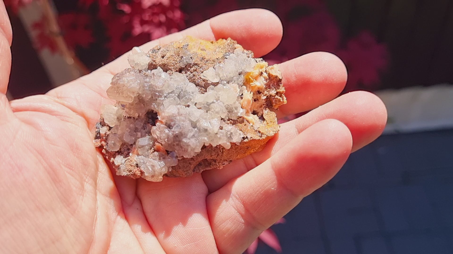 Cerussite & Baryte on a sparkly sandstone matrix(Small cabinet size)