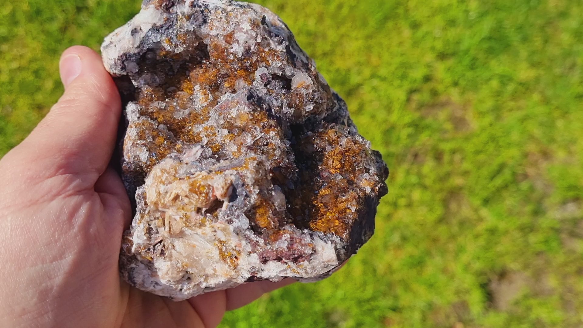 Manganese & Limonite Quartz on a Goethite and Baryte matrix (cabinet size)