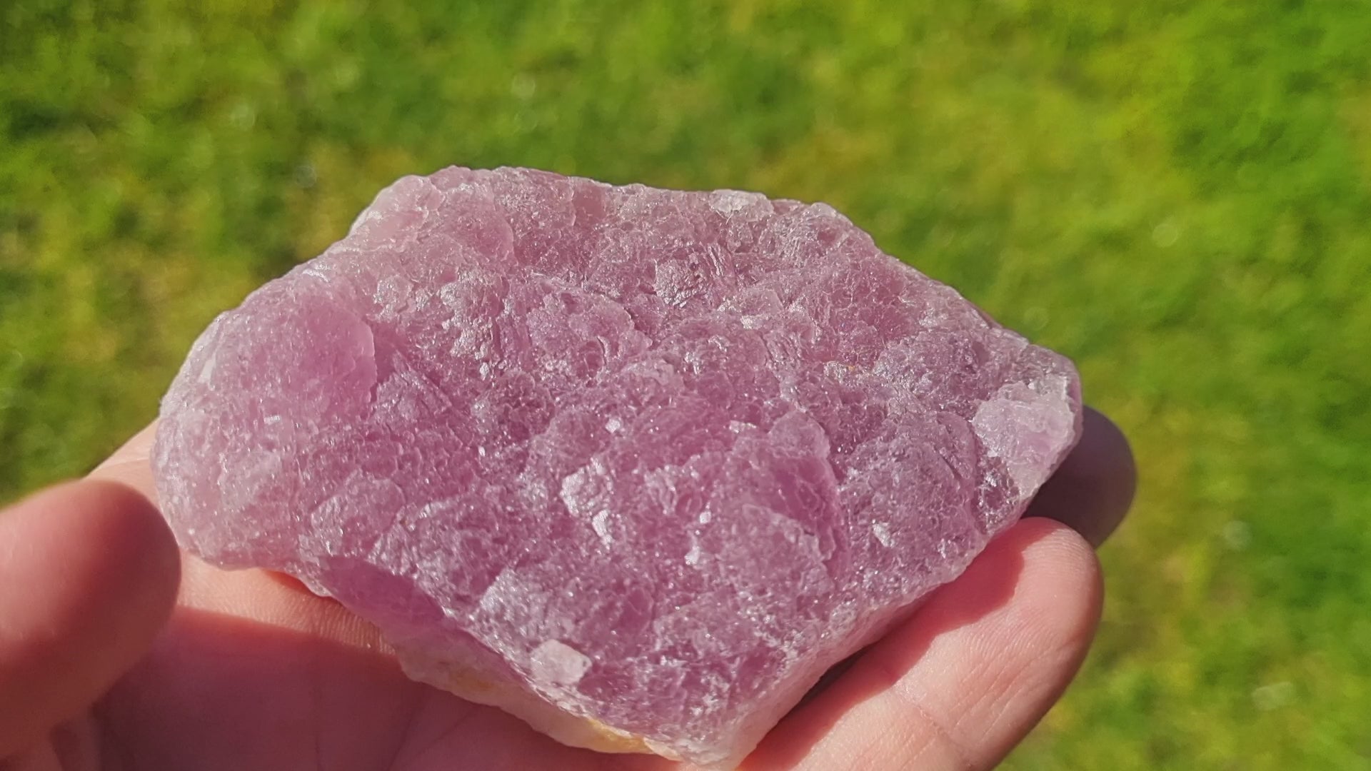 Pink Fluorite on white Chalcedony (small cabinet size)