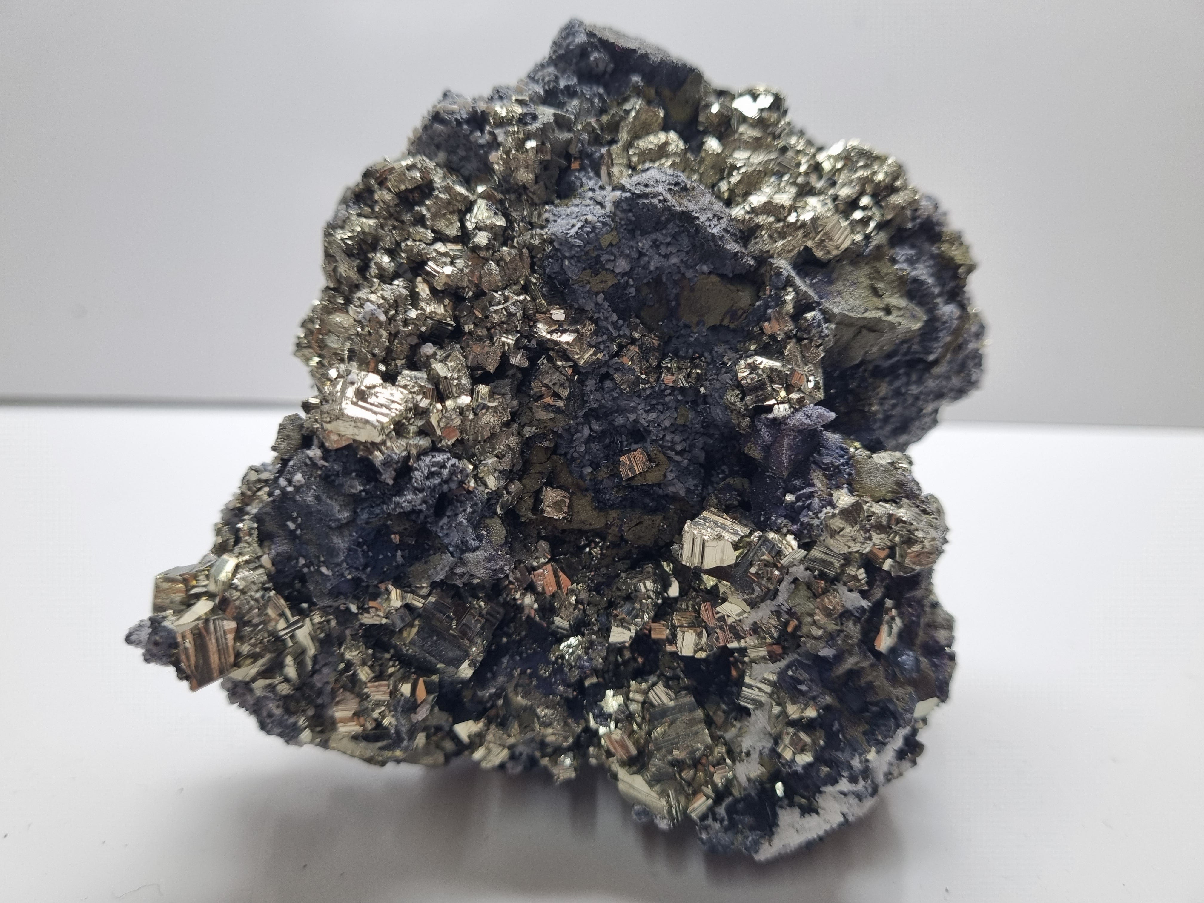 Quartz, Sphalerite, Pyrite, Chalcopyrite & Galena Cluster.