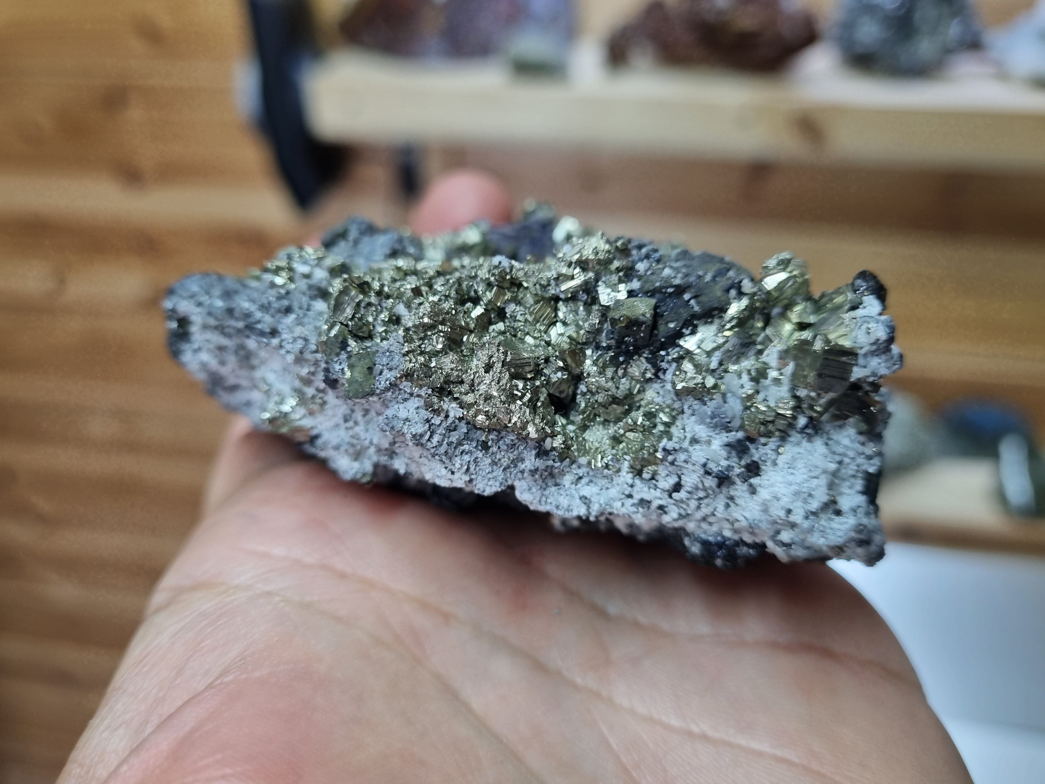 Quartz, Sphalerite, Pyrite, Chalcopyrite & Galena Cluster.